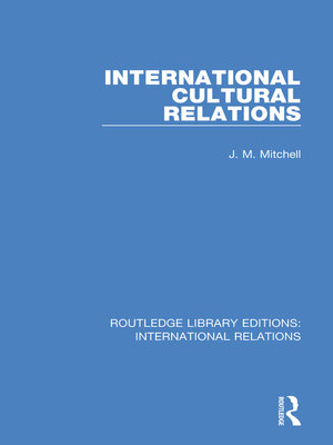 cover image of International Cultural Relations